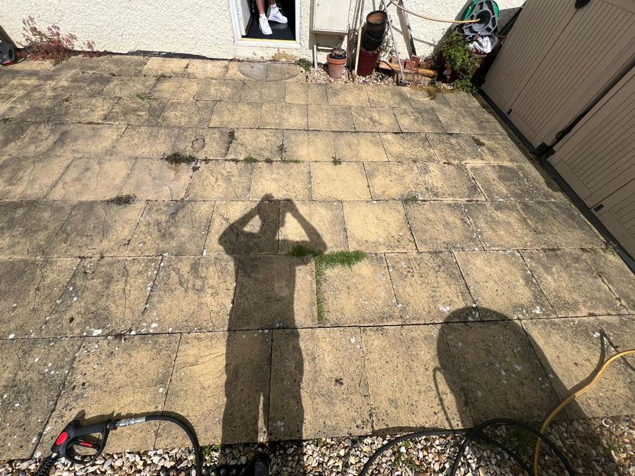 Before exterior cleaning